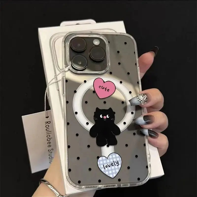 Aesthetic Luxury Premium Sausage Puppy Phone Case,magnetic Rechargeable Phone Waterproof Back case Phone case iphone 17 16 15...