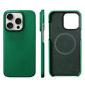 for Magsafe Case for iPhone 17 15 16 Pro Max Air 17Pro Natural Cowhide Lychee Leather Magnetic Protector Luxury Phone Back Cover