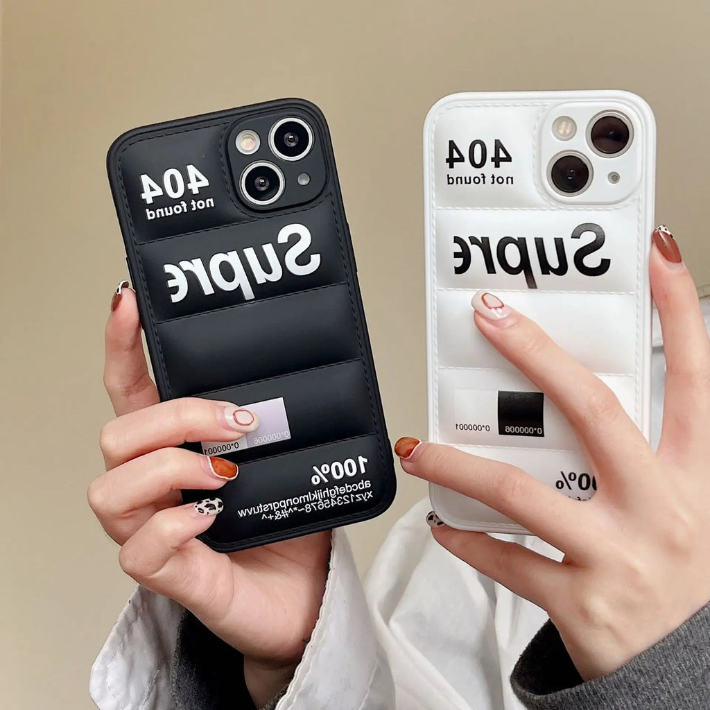 Fashion Down Jacket Puffer Case for iPhone 17 Pro Max 16 15 14 Plus 13 12 11 XR Original Lovely Silicone i Phone Cover Etui